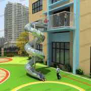 不锈钢滑梯 HD-DBX002